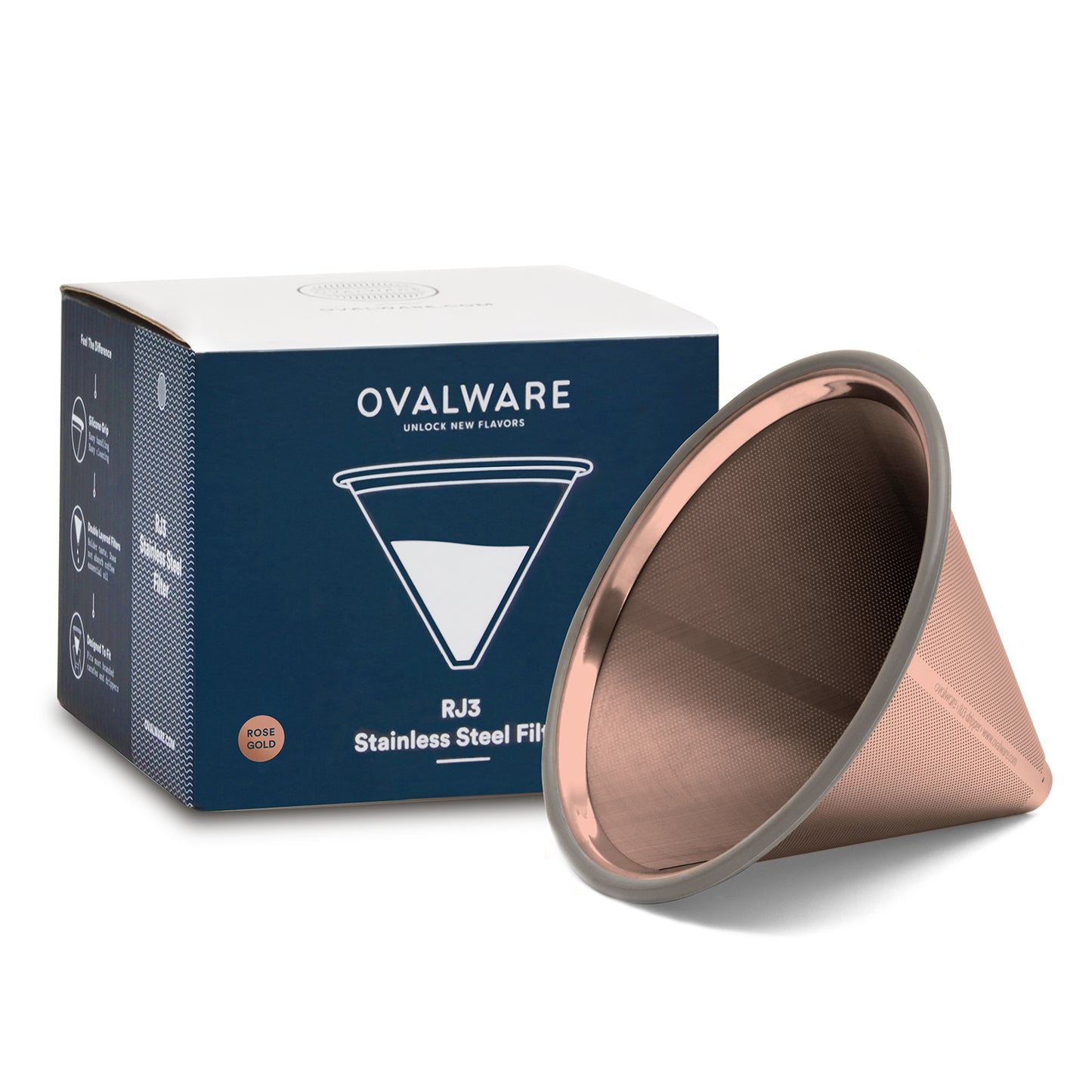 Ovalware Reusable Stainless Steel Filter Quality Drinkware - Coffee shop franchise standards in your home, offered by White Horse Coffee Roasters.