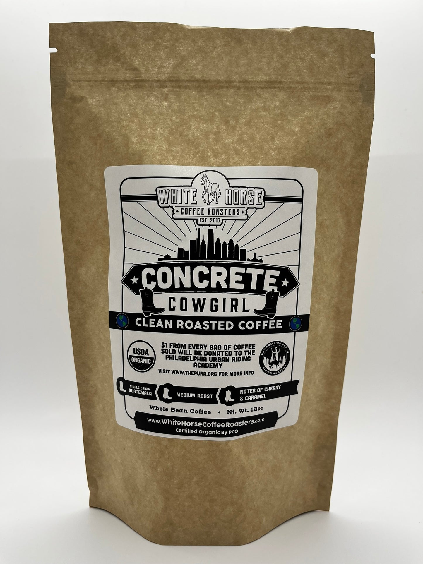 Concrete Cowgirl Roast Wholesale Wholesale - Source your coffee supply wholesale from White Horse Coffee Roasters for consistent quality in every batch.