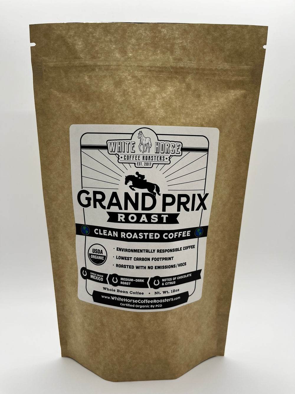 Grand Prix Roast Gourmet - Indulge in the luxury of coffee cafe franchise quality with each sip, brought to you by White Horse Coffee Roasters.